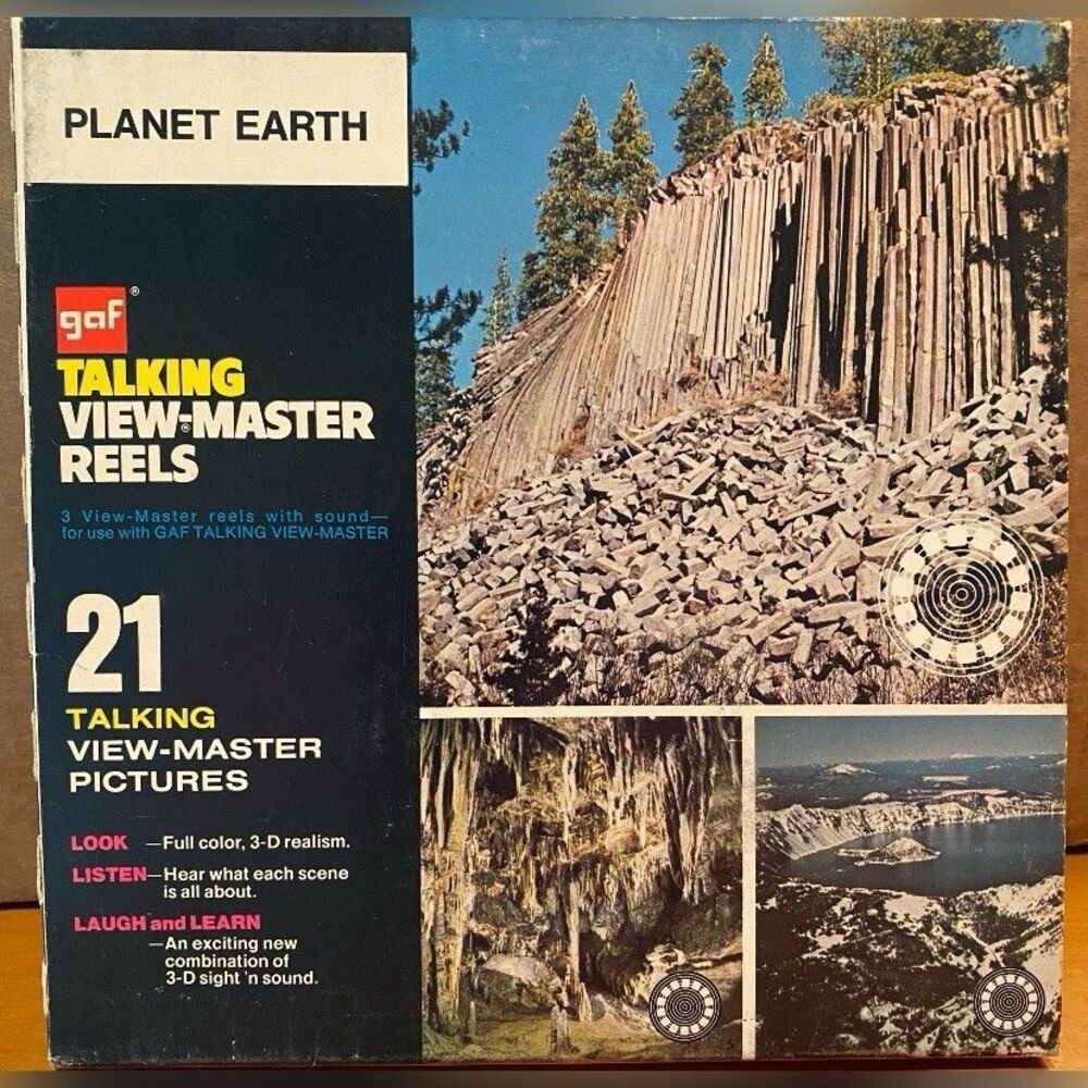 Vintage Gaf Talking View Master 3 Reels Planet Earth